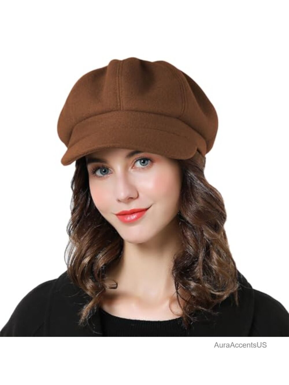 Women's Newsboy Beret Hat Acrylic Wool Winter French Cap 8-Panel